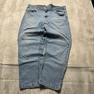 Duke Haband Mens Relaxed Fit Jeans Size 34 Denim Blue Classic Style